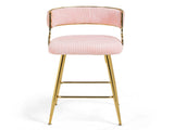 (SET of 2) 26'' Counter height bar stools Corduroy kitchen island counter bar stool with back,golden 80301626