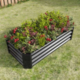 Metal Raised Garden Bed, Rectangle Raised Planter 421ft for Flowers Plants, Vegetables Herb Veezyo 62917214