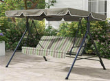 3-Seat Patio Swing Outdoor Chair with Cushion, Adjustable Tilt Canopy 14353670