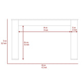 ZNTS Lacey Rectangle Computer Desk Smokey Oak B06280017