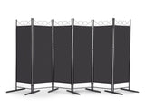 5.74FT 6-Fold Top With Shape 160g Polyester Cloth Plastic Feet Carbon Steel Frame Foldable Screen 49481759