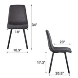 Dining Chairs Set of 2, Mid Century Modern Metel Legs for Indoor Kitchen & Dining Room Chairs B205P339998