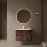 NOOR 30" Bathroom Vanity Sink, Modern Wall-Mounted Floating Plywood Bathroom Storage Cabinet W2615P193152