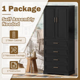 72.2'' Tall Freestanding Bathroom Cabinet with 3 Drawers , Adjustable N729P296769B