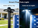 Flagpole 20FT for Outside House in Ground,11 Gauge Heavy Duty Flag Pole Kit with 136 LED Ultra W465P475078