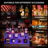 LED Lighted Liquor Bottle Display Shelf, 24 Inch Bar Display Shelf, DIY Illuminated Bottle Shelf W2178P163147