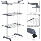 Clothes Drying Rack, Oversized 4-Tier Foldable Stainless Steel Drying Rack Clothing, 36130583