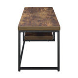Weathered Oak and Black 1-shelf TV Stand B062P182851