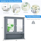 Gray bathroom cabinet with mirror 41387584