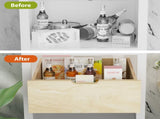 Hard Close Pull Out Cabinet Organizer 8" High Drawer 19" W x 21" D Wood Slide Out Shelves Cabinet T3210P277238
