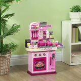 ZNTS Complete Kitchen Set for Kids,33 Accessories & Storage 70450520