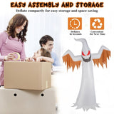 12ft 4pcs LED Lights Giant Scary Ghost Flames and Flashing Red Eyes Inflatable Halloween Decoration 70922330