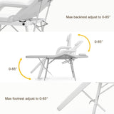 Portable Tattoo Chair for Client 72inch, Mobile Massage Table Foldable with Storage Bag, White 16093514