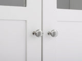 Toilet Cabinet with 2 Glass-Paneled Doors and 3 Shelves Painted MDF Bathroom Tall Cabinet 94073685