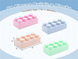 64 PCS Building Blocks Set for Toddlers 18 Months, BPA-Free PP Educational Construction Toys 78066149