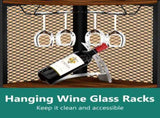 Corner Shelf with Doors, 65" Cabinet with Shelves & Wine Glass Rack, 6 Tier Bookshelf Display T3177P268172