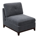 Modular Living Room Furniture Armless Chair Ash Chenille Fabric 1pc Cushion Armless Chair Couch. B011104329