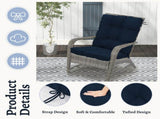 Outdoor High Back Chair Cushions Set of 2, 42"x21"x4" Tufted Waterproof Patio Cushion for Rocking & 98196974