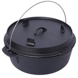 Pre-Seasoned Cast Iron Dutch Oven With Skillet Lid, Outdoor Camping Deep Pot for Camping Fireplace W465P236474