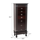 ZNTS Standing Armoire Cabinet Makeup Mirror and Top Divided Storage Organizer, Large Standing 32145954