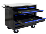 7 DRAWERS MULTIFUNCTIONAL TOOL CART WITH WHEELS-BLACKBLUE W1102P182238
