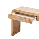 U_STYLE Modern Entryway Table with Burl Wood Veneer,Suitable for Entryway, Hallway, Living Room, N711P216235D