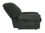Dark Gray Recliner Chair, Overstuffed Armchair, Manual Recliner, Living Room Seating, Reading Chair, 07638741