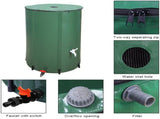 132 Gallon Folding Rain Barrel Water Collector Green 53160635
