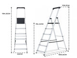 6-Step Folding Aluminum Ladder, 330 lbs Capacity, Lightweight with Anti-Slip Steps & Handrail 19895040