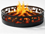 36in Fire Ring, Elk Pattern, Round, Iron 30970956