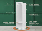 Jewelry Armoire Full Length Mirror 360&deg and Large Capacity Jewelry Organizer Armoire, Mirror 48743098