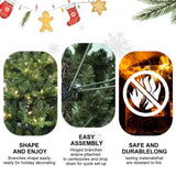Artificial 4ft Green Christmas Tree with 1071 PE/PVC Mixed Branch Tips, 150L warm white led, Steel 19373615