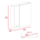 Sines Medicine Cabinet, Four Internal Shelves, Double Door -Black B20092110