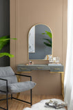 24" x 36" Arched Accent Mirror with Gold Metal Frame for Bathroom, Bedroom, Entryway Wall W2078124337
