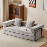 Floor,Compression Sofa,Convertible Floor Sofa Bed-with Pillow Back Support Armrest,Comfy Futon 02693286