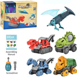 5 Pack Take Apart Dinosaur Set with Electric Drill, Construction Building Toy for Boys, Ideal Xmas 86519438