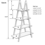Solid bamboo wood oxford "A" frame ladder display bookshelf W28222283