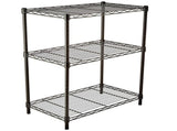 3-Layer Plastic Coated Iron Shelf 350*600*850 Black 03378008