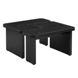 47.24*23.62 inch and 35.43*31.49 inch Rectangle Wood Detachable Coffee Table, Single L Shape W2317P233110