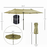 ZNTS Outdoor beach umbrella/Double-Sided Market Umbrella （Prohibited by WalMart） 97689925