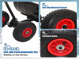 30" Wide Metal Snow Pusher with 15" Height & 2 Wheels,Adjustable Angle & Height Handle for 68039684