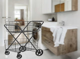 Extra Jumbo Shopping Cart,2 Layers Grocery Cart on Wheels, Foldable Utility Shopping Carts with W1961P290528