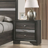 2 Drawers and 1 Jewelry Drawer Nightstand, Gray B016P253358