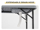 Folding Portable Fish Fillet & Hunting & Cutting Table with Sink Faucet 09682898