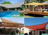 12'X16' Turquoise HDPE sunshade sail 04394210