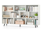 55" x 9.5" x 42" Bookcase w/ 5 Metal Legs 2 Anti-tip Devices Display Cabinet Rack 57278889