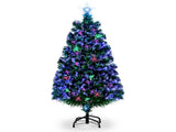 6 ft Pre-Lit Fiber Optic Artificial Christmas Tree with Star Topper, 230 Tips, Green 18387328