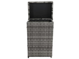 With Top Cover Iron Frame Rattan Trash Can Gary Gradient 49962159