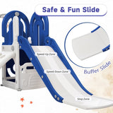 ZNTS Toddler Climber and Slide Set 4 in 1, Kids Playground Climber Freestanding Slide Playset with PP297713AAC