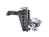 Black Adjustable Trailer Hitch Fits 2.0-Inch Receiver 8" Drop Hitch 08381165